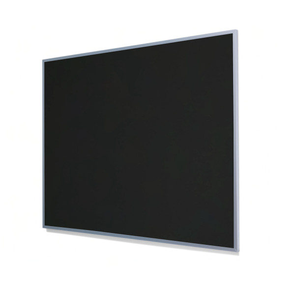 2209 Black Olive Colored Cork Forbo Bulletin Board with Narrow Light Aluminum Frame